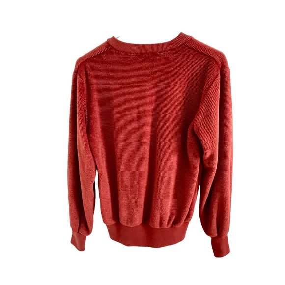 Vintage Stage 70s/80s Mens V-Neck Terry Cloth Sweatshirt - Picture 4 of 4